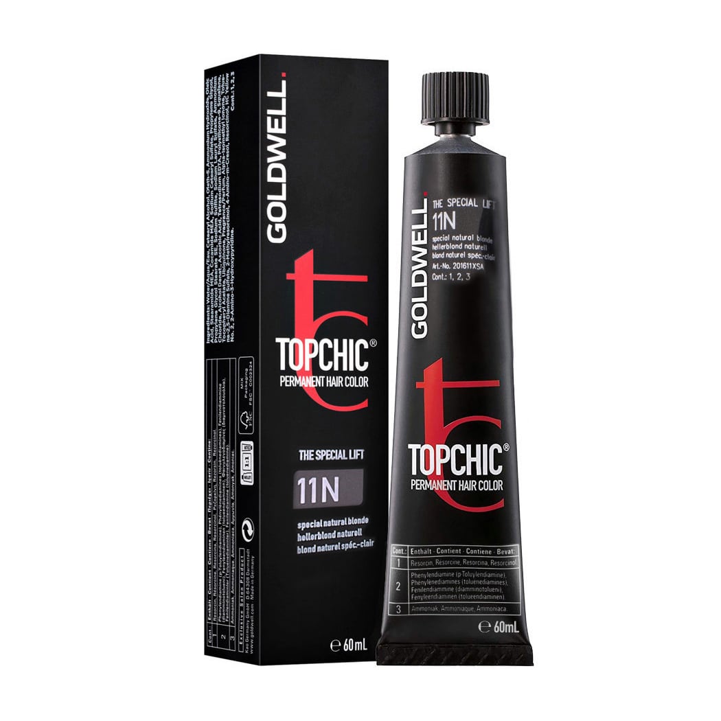 Стійка професійна фарба для волосся Goldwell Topchic Permanent Hair Color 11N Special Natural Blonde, 60 мл